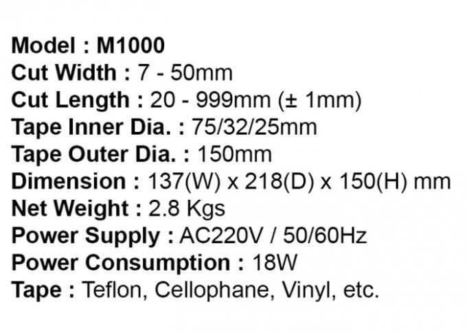Imagen 2 del dispensador del manual M1000 y de la cinta del modo automático