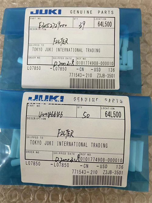 Juki filtra 40046646/HM00101002/4493166 materiales consumibles de la máquina de JUKI SMT