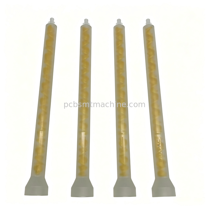 MIXPAC MS08-19-R Mezclador estático POM amarillo de 19 elementos para dispensación de PCB SMT con presión de 1500 PSI