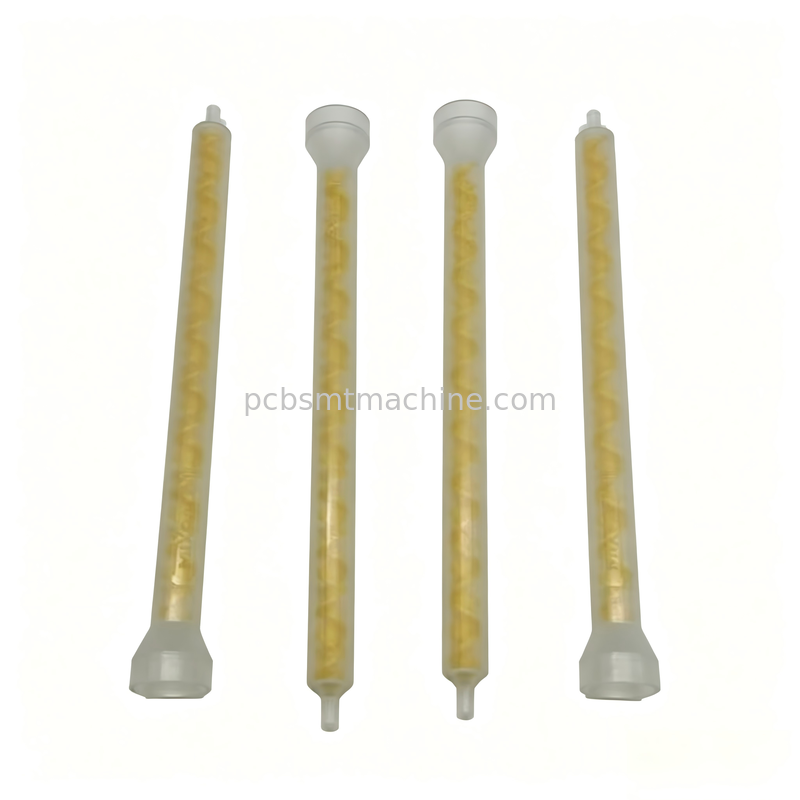 MIXPAC MS08-19-R Mezclador estático POM amarillo de 19 elementos para dispensación de PCB SMT con presión de 1500 PSI