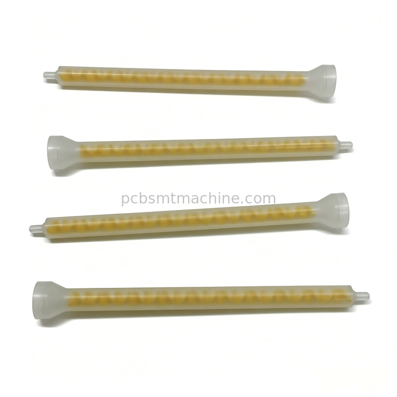 MIXPAC MS08-19-R Mezclador estático POM amarillo de 19 elementos para dispensación de PCB SMT con presión de 1500 PSI