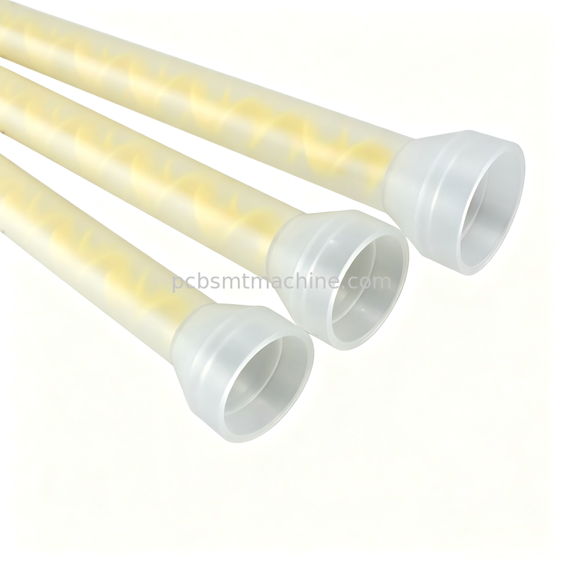 MIXPAC MS08-19-R Mezclador estático POM amarillo de 19 elementos para dispensación de PCB SMT con presión de 1500 PSI