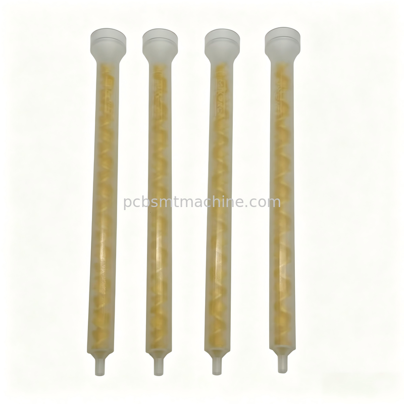 MIXPAC MS08-19-R Mezclador estático POM amarillo de 19 elementos para dispensación de PCB SMT con presión de 1500 PSI