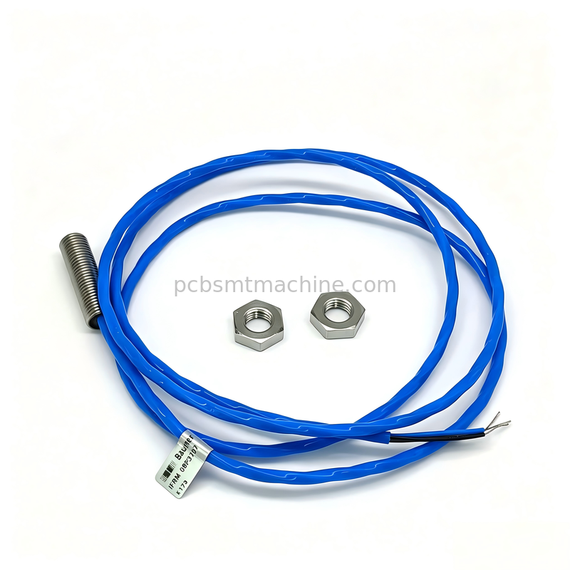 Baumer IFRM08P3707 M8 Sensor de Proximidad Inductivo de Montaje de Riego con salida PNP NO y carcasa de acero inoxidable IP67