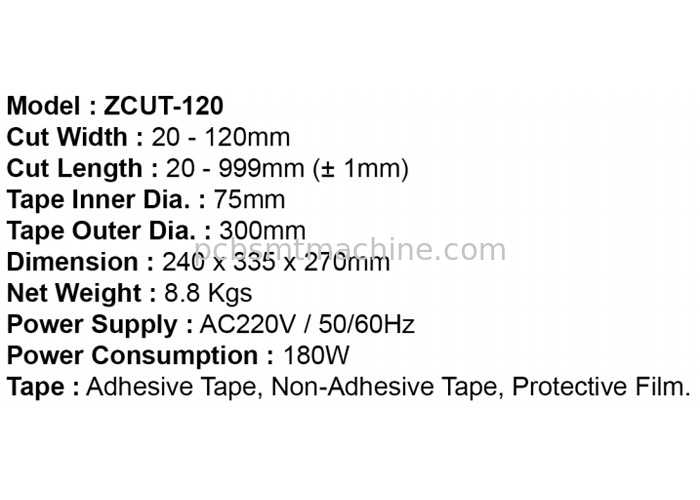 Máquina automática resistente del dispensador de la cinta ZCUT-120 para las cintas adhesivas del tamaño del XL