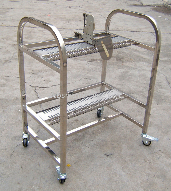 Material de aluminio durable de alta calidad de L880*W600*H1000MM con 2 capas con 40 ranuras cada carro del alimentador de FUJI NXT